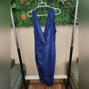 Elegant Blue Sleeveless Fashion Nova Dress